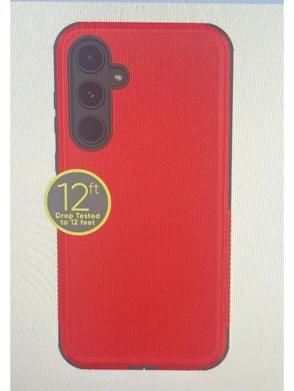 Onn Case for Samsung Galaxy A35 5G Red/Gray